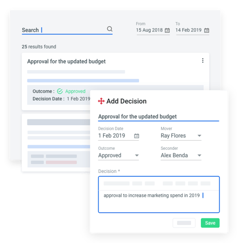 Decision Register Boardpro